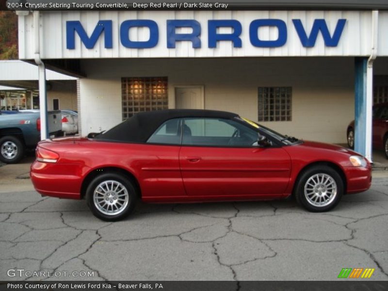 Deep Red Pearl / Dark Slate Gray 2004 Chrysler Sebring Touring Convertible