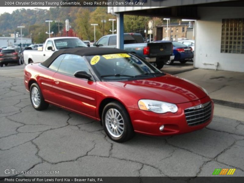 Deep Red Pearl / Dark Slate Gray 2004 Chrysler Sebring Touring Convertible