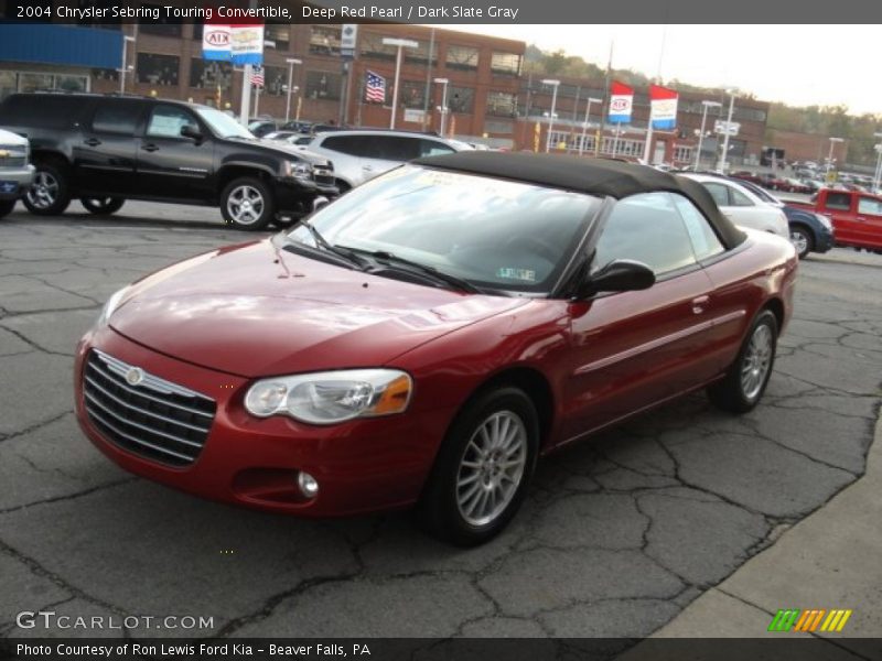 Deep Red Pearl / Dark Slate Gray 2004 Chrysler Sebring Touring Convertible