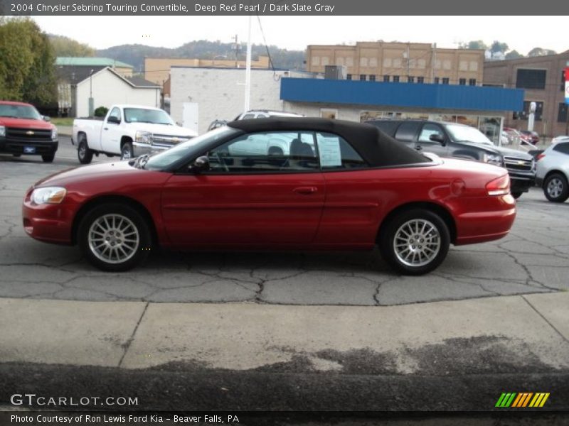 Deep Red Pearl / Dark Slate Gray 2004 Chrysler Sebring Touring Convertible