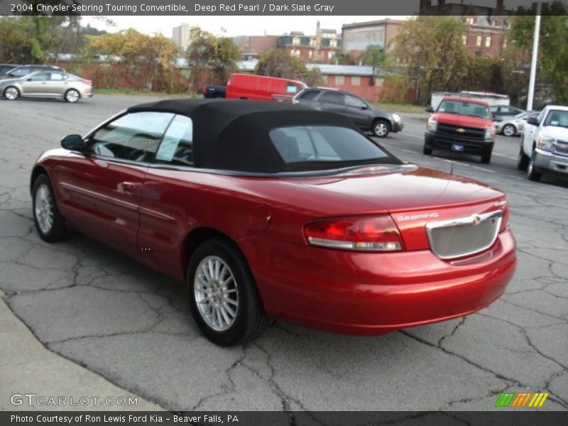 Deep Red Pearl / Dark Slate Gray 2004 Chrysler Sebring Touring Convertible