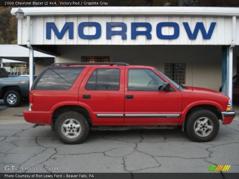 Victory Red / Graphite Gray 2000 Chevrolet Blazer LS 4x4