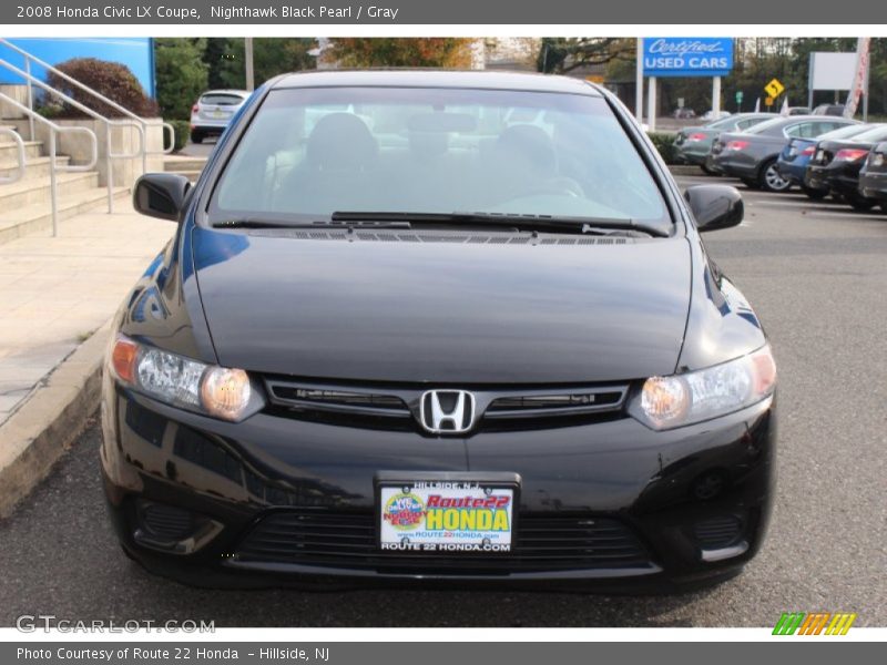 Nighthawk Black Pearl / Gray 2008 Honda Civic LX Coupe