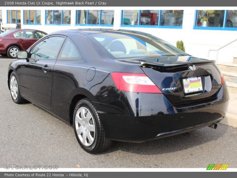 Nighthawk Black Pearl / Gray 2008 Honda Civic LX Coupe