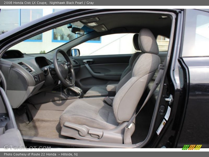 Nighthawk Black Pearl / Gray 2008 Honda Civic LX Coupe