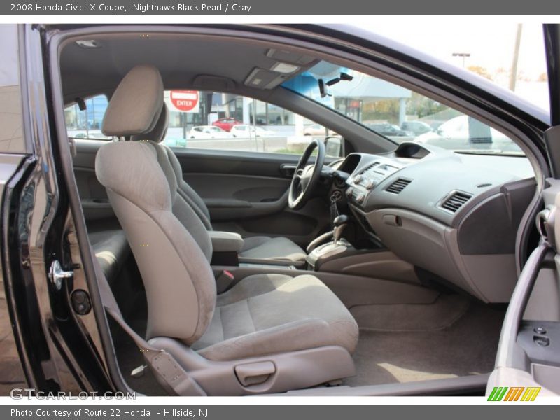 Nighthawk Black Pearl / Gray 2008 Honda Civic LX Coupe
