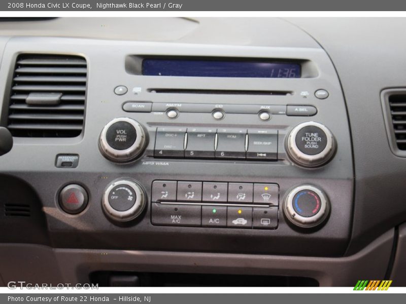 Nighthawk Black Pearl / Gray 2008 Honda Civic LX Coupe