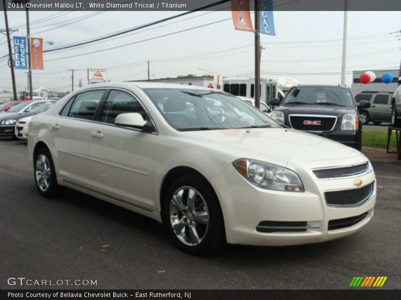 White Diamond Tricoat / Titanium 2011 Chevrolet Malibu LT
