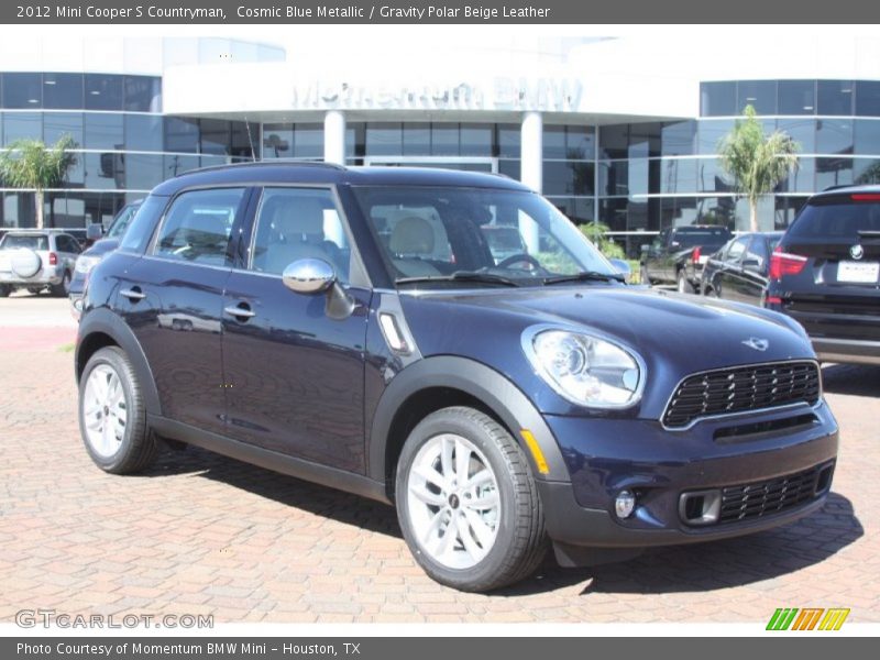 Cosmic Blue Metallic / Gravity Polar Beige Leather 2012 Mini Cooper S Countryman
