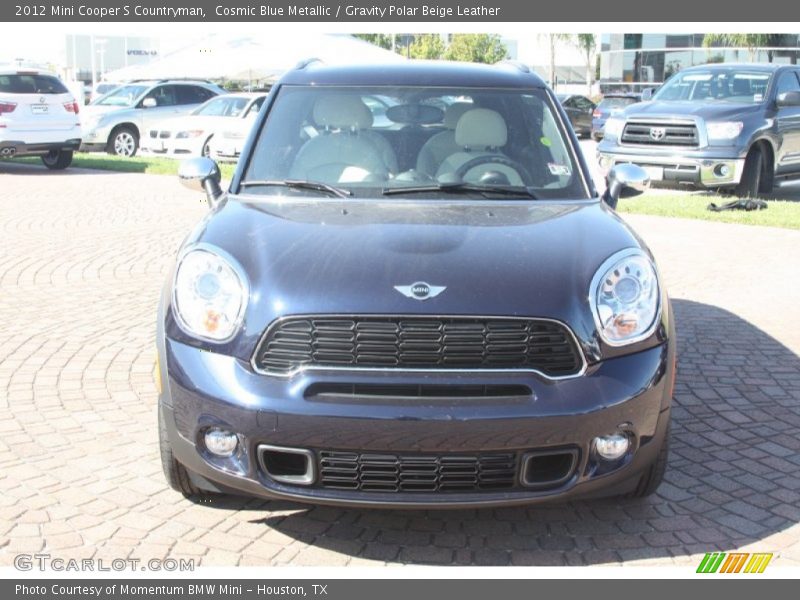 Cosmic Blue Metallic / Gravity Polar Beige Leather 2012 Mini Cooper S Countryman