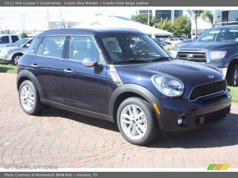 Cosmic Blue Metallic / Gravity Polar Beige Leather 2012 Mini Cooper S Countryman