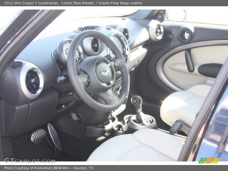 Cosmic Blue Metallic / Gravity Polar Beige Leather 2012 Mini Cooper S Countryman