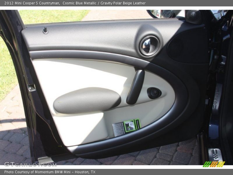 Cosmic Blue Metallic / Gravity Polar Beige Leather 2012 Mini Cooper S Countryman