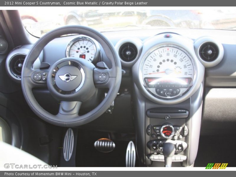 Cosmic Blue Metallic / Gravity Polar Beige Leather 2012 Mini Cooper S Countryman