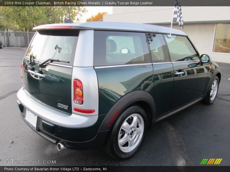 British Racing Green Metallic / Gravity Tuscan Beige Leather 2009 Mini Cooper Clubman