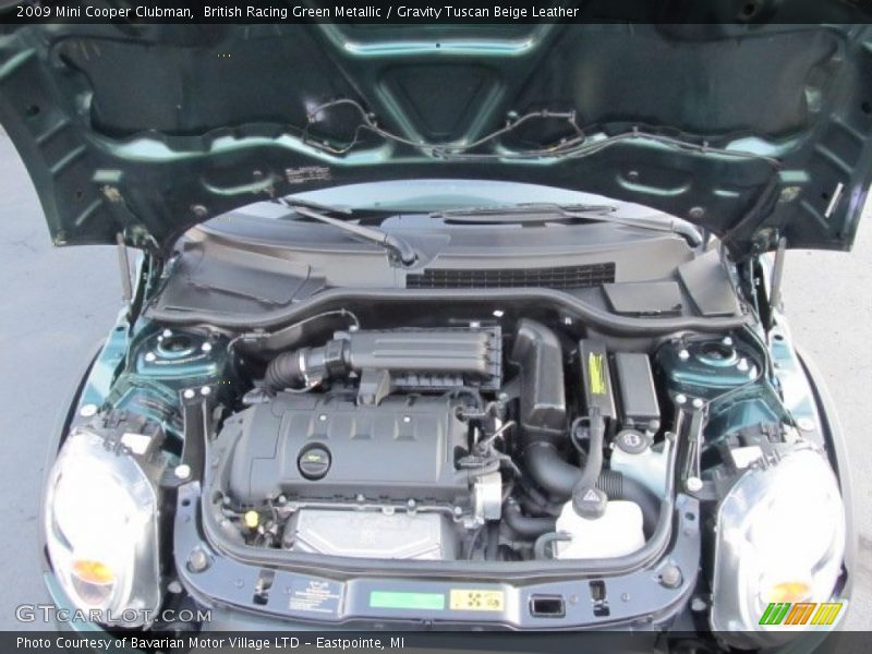British Racing Green Metallic / Gravity Tuscan Beige Leather 2009 Mini Cooper Clubman
