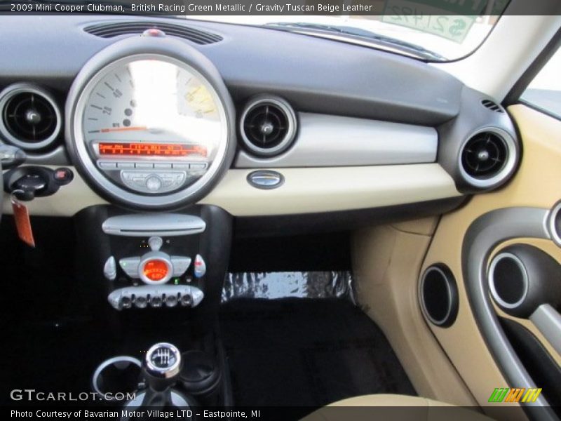 British Racing Green Metallic / Gravity Tuscan Beige Leather 2009 Mini Cooper Clubman