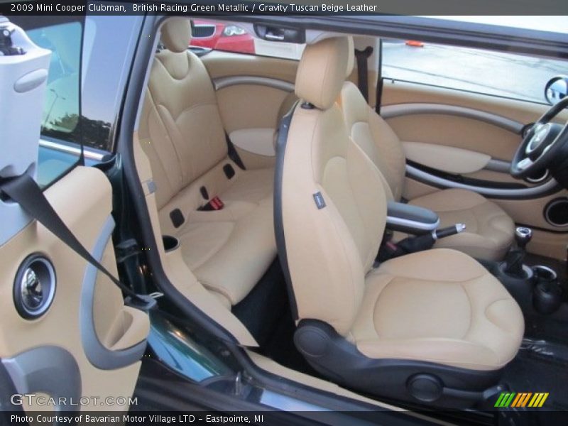 British Racing Green Metallic / Gravity Tuscan Beige Leather 2009 Mini Cooper Clubman