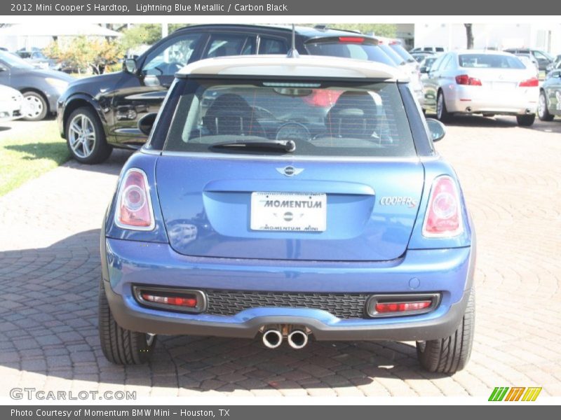 Lightning Blue Metallic / Carbon Black 2012 Mini Cooper S Hardtop