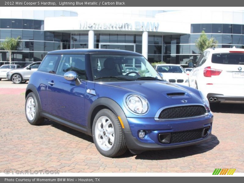 Lightning Blue Metallic / Carbon Black 2012 Mini Cooper S Hardtop