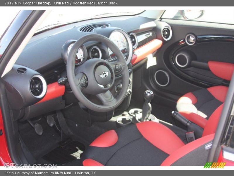  2012 Cooper Hardtop Rooster Red/Carbon Black Interior