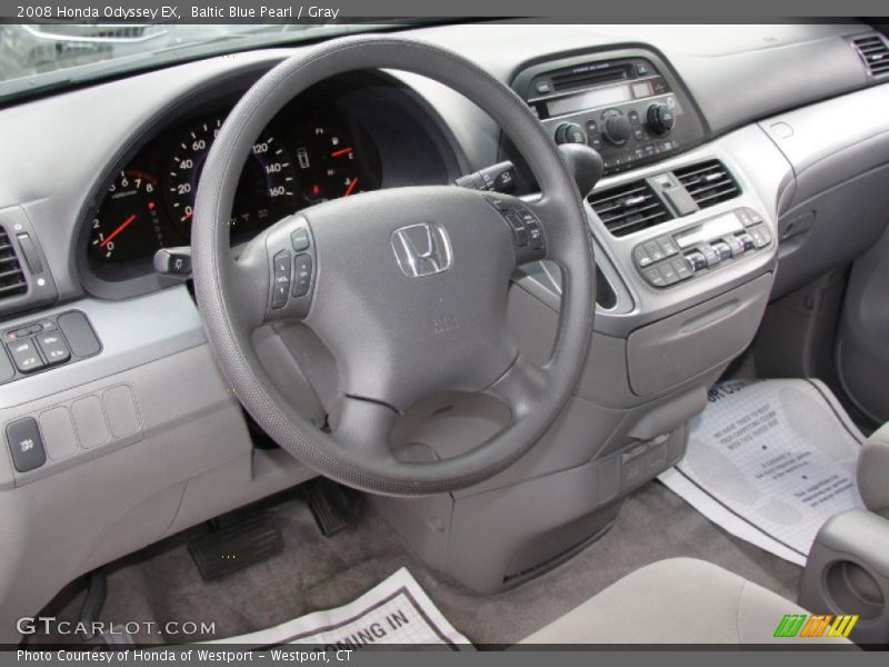 Baltic Blue Pearl / Gray 2008 Honda Odyssey EX