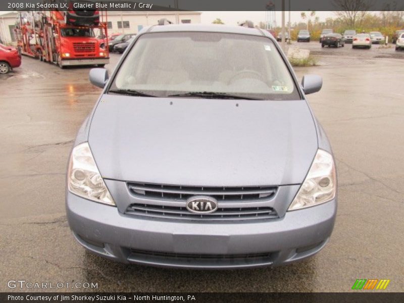 Glacier Blue Metallic / Gray 2008 Kia Sedona LX