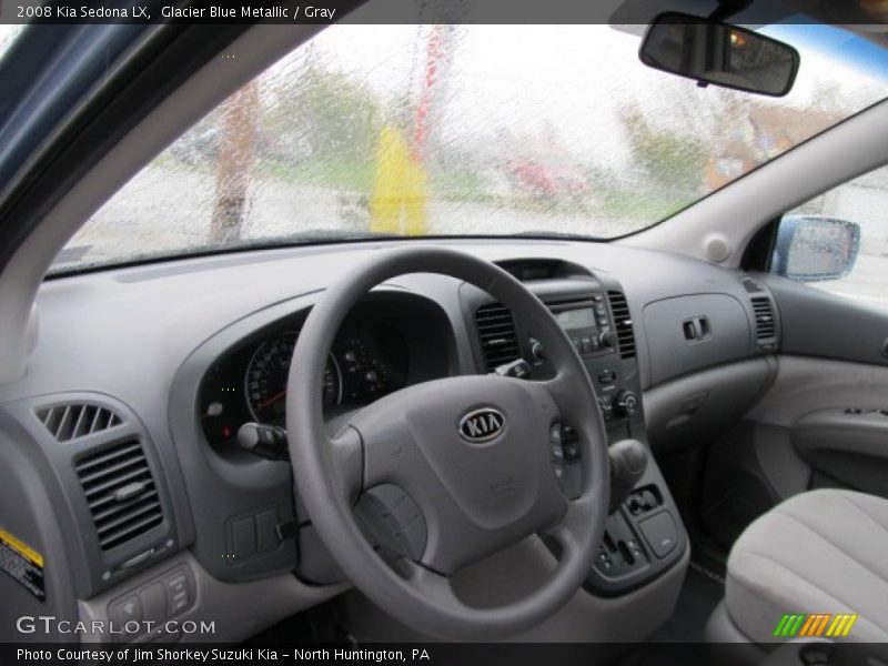 Glacier Blue Metallic / Gray 2008 Kia Sedona LX