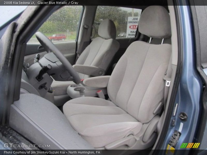 Glacier Blue Metallic / Gray 2008 Kia Sedona LX