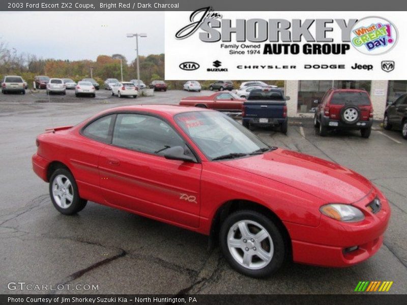 Bright Red / Dark Charcoal 2003 Ford Escort ZX2 Coupe