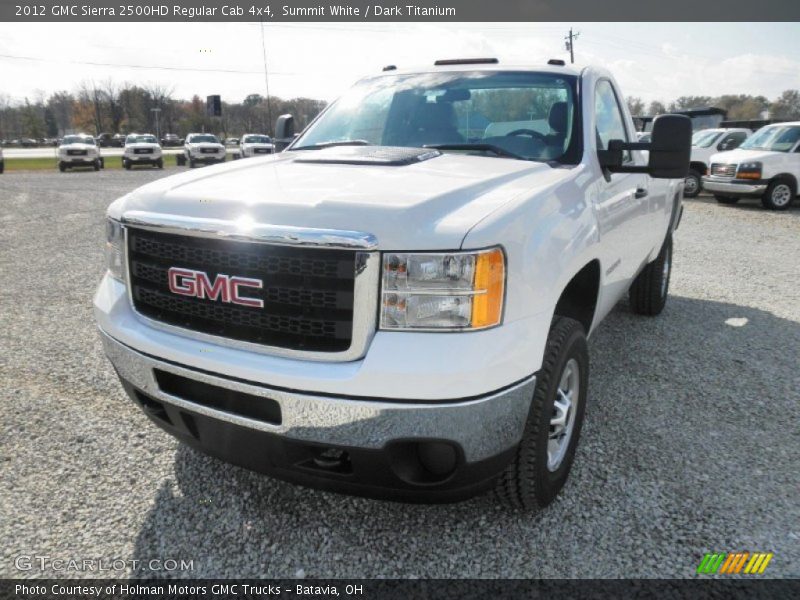 Summit White / Dark Titanium 2012 GMC Sierra 2500HD Regular Cab 4x4