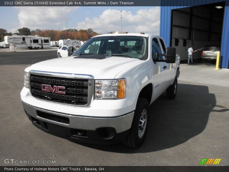 Summit White / Dark Titanium 2012 GMC Sierra 2500HD Extended Cab 4x4