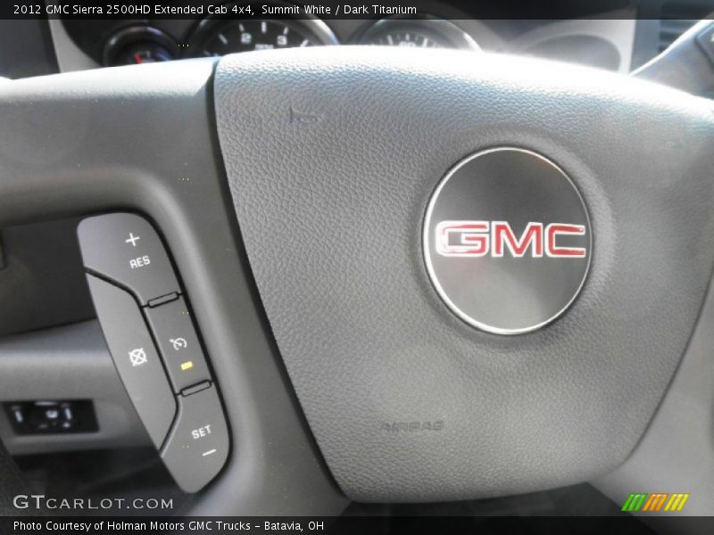 Summit White / Dark Titanium 2012 GMC Sierra 2500HD Extended Cab 4x4
