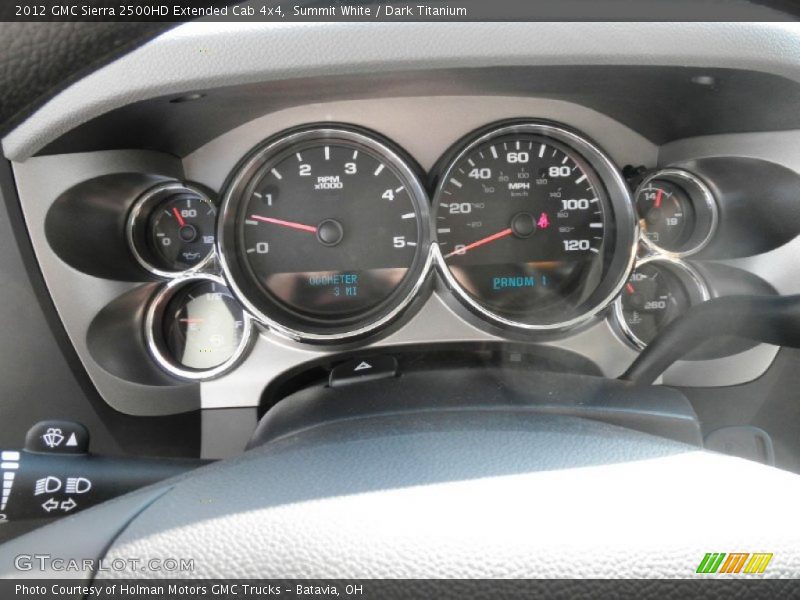 Summit White / Dark Titanium 2012 GMC Sierra 2500HD Extended Cab 4x4