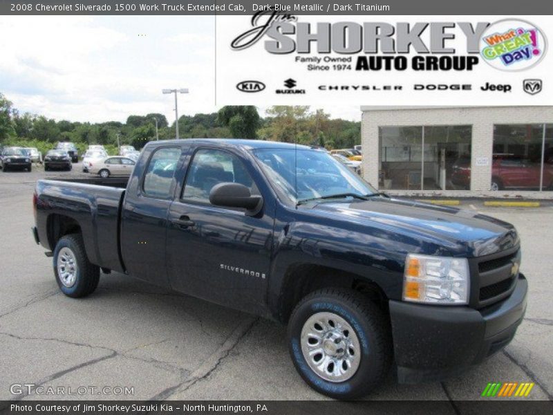Dark Blue Metallic / Dark Titanium 2008 Chevrolet Silverado 1500 Work Truck Extended Cab