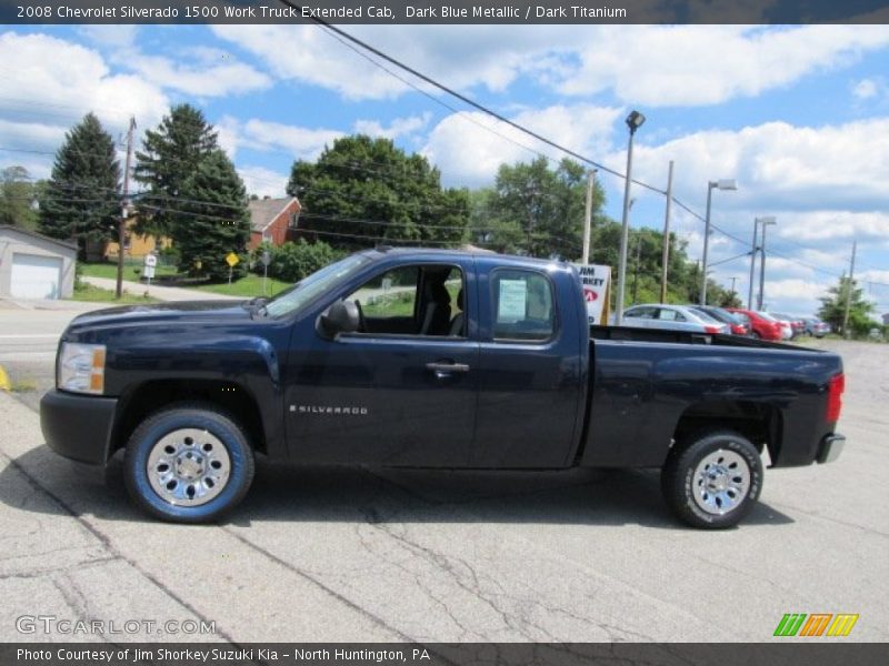 Dark Blue Metallic / Dark Titanium 2008 Chevrolet Silverado 1500 Work Truck Extended Cab