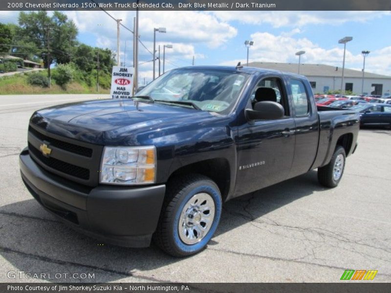 Dark Blue Metallic / Dark Titanium 2008 Chevrolet Silverado 1500 Work Truck Extended Cab
