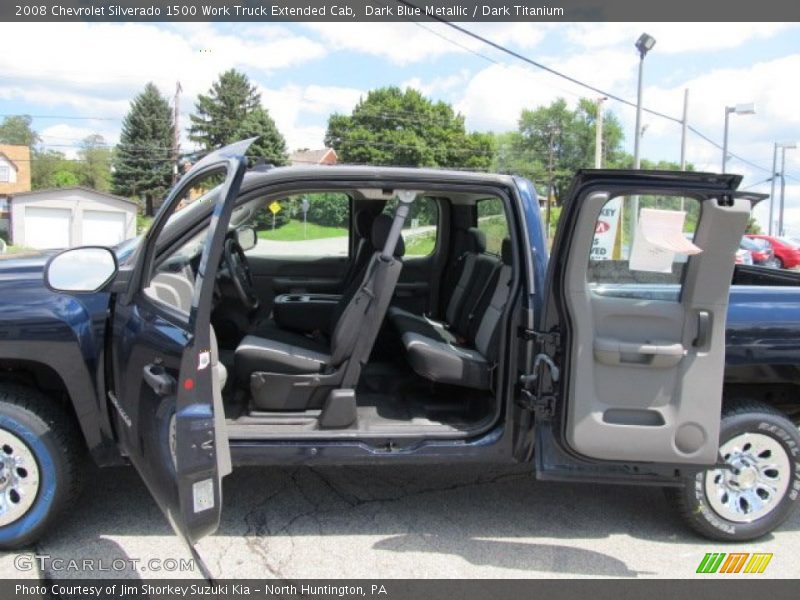 Dark Blue Metallic / Dark Titanium 2008 Chevrolet Silverado 1500 Work Truck Extended Cab