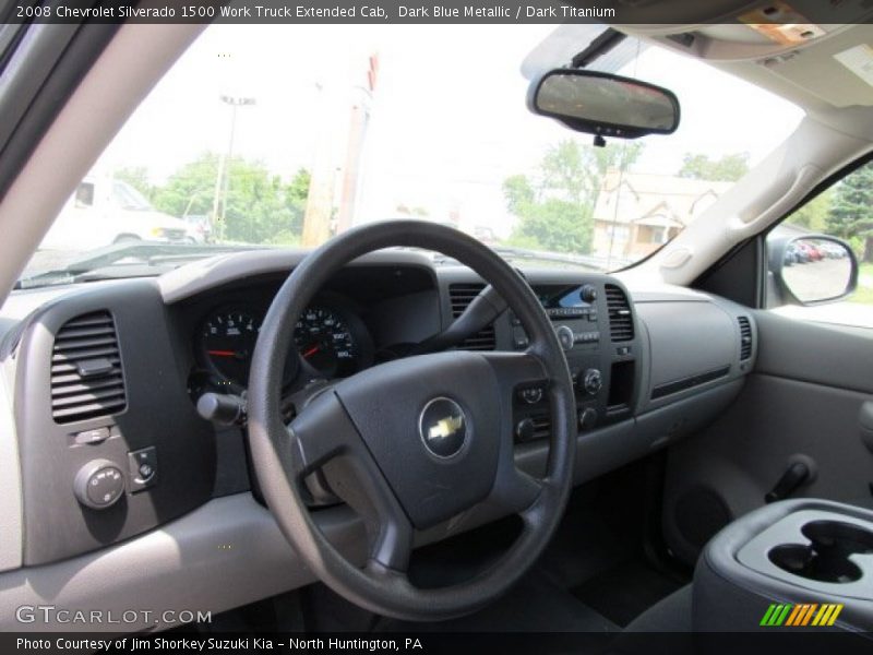 Dark Blue Metallic / Dark Titanium 2008 Chevrolet Silverado 1500 Work Truck Extended Cab