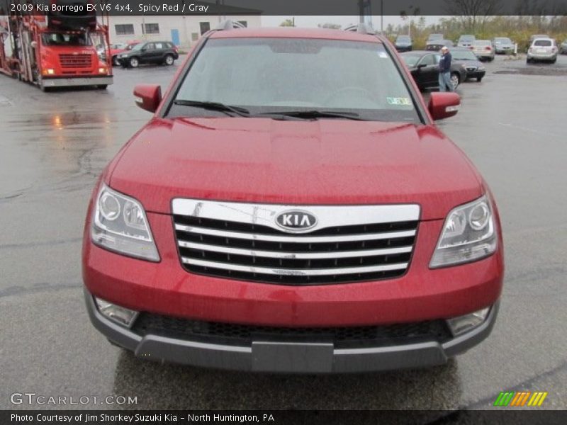 Spicy Red / Gray 2009 Kia Borrego EX V6 4x4
