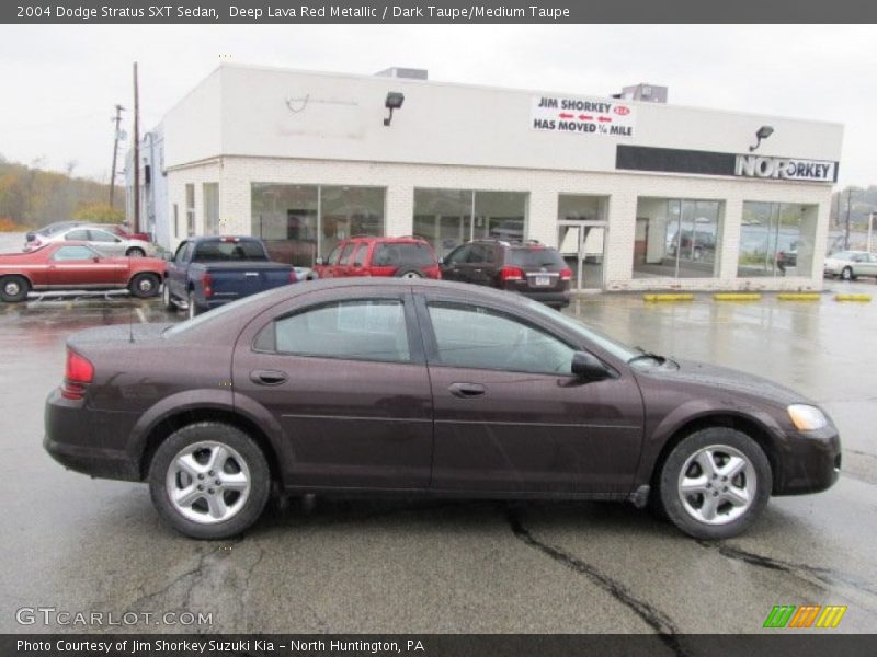 Deep Lava Red Metallic / Dark Taupe/Medium Taupe 2004 Dodge Stratus SXT Sedan