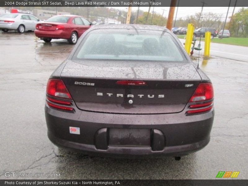 Deep Lava Red Metallic / Dark Taupe/Medium Taupe 2004 Dodge Stratus SXT Sedan