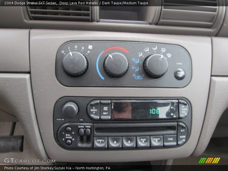 Deep Lava Red Metallic / Dark Taupe/Medium Taupe 2004 Dodge Stratus SXT Sedan