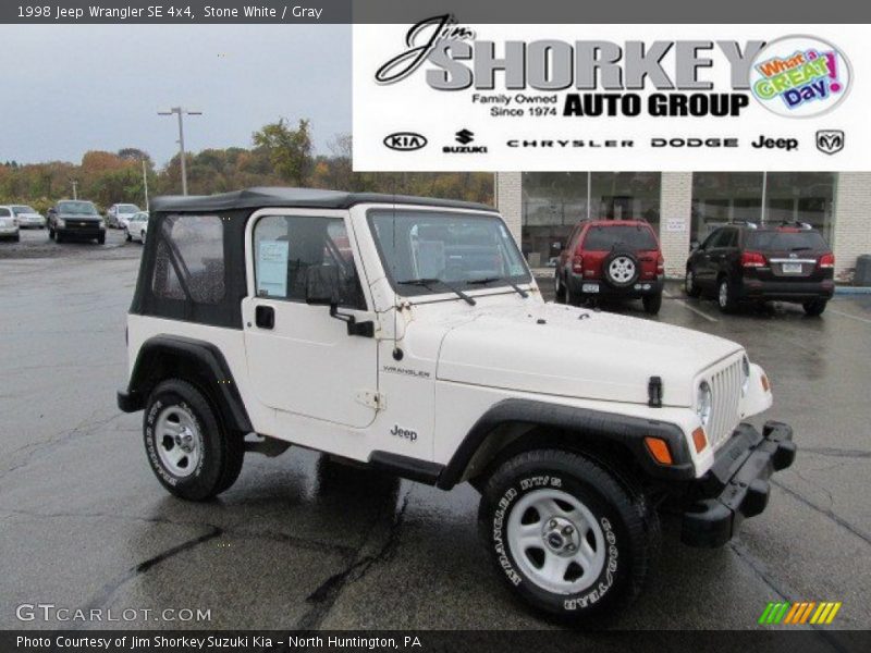 Stone White / Gray 1998 Jeep Wrangler SE 4x4