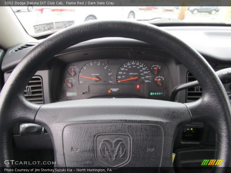 Flame Red / Dark Slate Gray 2002 Dodge Dakota SXT Club Cab