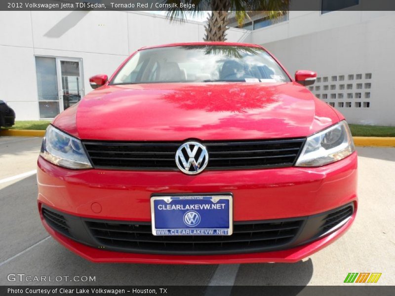 Tornado Red / Cornsilk Beige 2012 Volkswagen Jetta TDI Sedan
