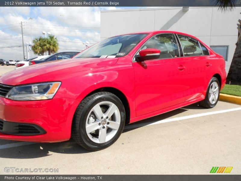 Tornado Red / Cornsilk Beige 2012 Volkswagen Jetta TDI Sedan