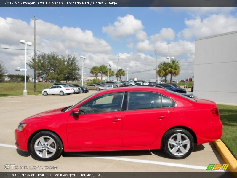 Tornado Red / Cornsilk Beige 2012 Volkswagen Jetta TDI Sedan