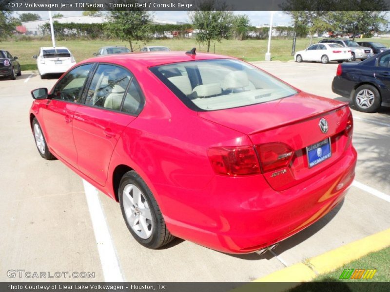 Tornado Red / Cornsilk Beige 2012 Volkswagen Jetta TDI Sedan