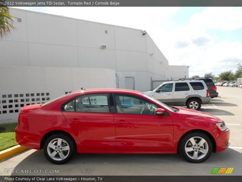 Tornado Red / Cornsilk Beige 2012 Volkswagen Jetta TDI Sedan